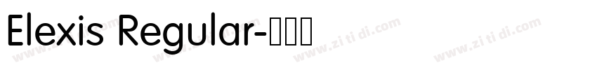 Elexis Regular字体转换 Elexis Regular字体转换